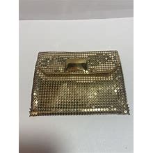 Vintage Mid Century Mcm Art Deco Gold Mesh Wallet Change Purse Mini Bag Clutch | Color: Gold | Size: 4.5"