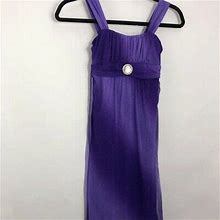 Ruby Rox Girls Dress Purple Ombre Sleeveless Belted Pullover Medallion
