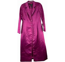 Ashro Dress Suit Sz 10 Purple Duster Length Jacket Midi Dress Church Beaded NEW