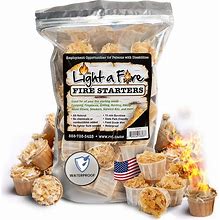 Superior Trading Fire Starter Pods In Resealable Packs - Fire Starters For Campfires, BBQ, Grill, Pit, Wood Stove & Charcoal Starter, 15-20-Min Burn