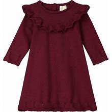 Ettie + H | Tressa Dress, (Burgundy Knit, Size New Born) | Maisonette