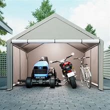 10 ft. W X 10 ft. D Portable Storage Shed Bike Shed Motorcycle Garage