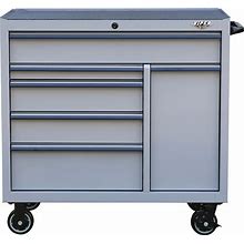 Viper Tool Storage, 6-Drawer Rolling Cabinet, Gray, Width 41.5 In, Height 40.75 In, Color Gray, Model V4106GRAYR