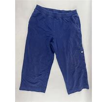 Karen Scott Capris Pants Women's Size S Navy Blue Pull On Sweatpants