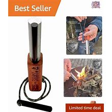 Premium Survival Fire Starter Tool - Bushcraft, Camping, Backpacking, Hunting