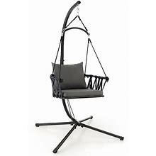 Hanging Swing Chair With Stand-Grey