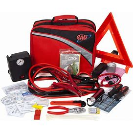 Lifeline 4388AAA Excursion Road, 76-Piece Car Air Compressor, Jumper Cables, Flashlight And First Aid Kit