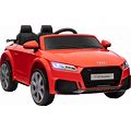 Aosom Licensed Audi TT RS 6V Kids Electric Toy Car Ride On With 2 Speeds Headlight Music Remote Control Red | Aosom.Com