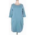 Boden Cocktail Dress - Shift: Teal Solid Dresses - Women's Size 18 Tall
