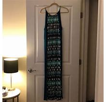 New York & Company Dresses | Patterned Maxi Dress | Color: Blue | Size: Xl