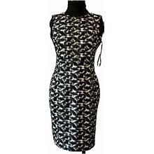 Calvin Klein Dresses | Calvin Klein Abstract Dress. Size 10 Petite | Color: Black/White | Size: 10P