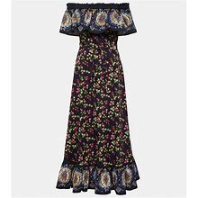 Etro, Printed Cotton-Blend Maxi Dress, Women, Multicolor, US 6, Dresses