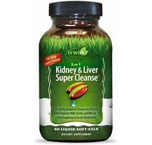 (123) IRWIN NATURALS 2 in 1 KIDNEY AND LIVER SUPER CLEANSE 60 CT