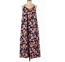 Old Navy Casual Dress - Midi Scoop Neck Sleeveless: Pink Floral Dresses - Women's Size X-Small