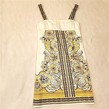 Loft Dresses | Ann Taylor Loft Petite 0 100% Cotton Dress | Color: Cream/Yellow | Size: 0