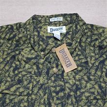 Duluth Trading Men's Action Standard Fit Short Sleeve Shirt Leaf Print