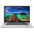 Asus 15 Slim Chrome OS Laptop Intel Processor Up To 2.4Ghz 15.6in Full HD Nanoedge-Display With 180 Degree-Hinge 4GB DDR4 32GB Storage Wifi + BT