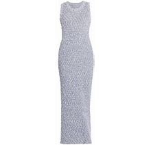 Stella Mccartney Women's Bouclé-Knit Maxi Dress - Cream Lilac - Size Medium