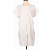 Gap Casual Dress - Mini High Neck Short Sleeves: Ivory Solid Dresses - Women's Size Small