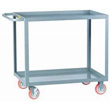 Little Giant® Welded Service Cart W/2 Lip Shelves, 1200 Lb. Capacity, 48"L X 30"W X 35"H, Gray