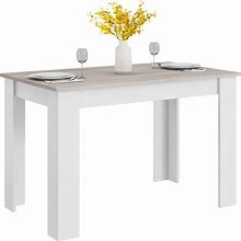 Giantex Wooden Dining Table, Modern Kitchen Table For 4, Rectangular Dinner Table For Kitchen, Dining Room, Living Room, Home Dinette Furniture, 47"