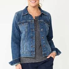 Women's Sonoma Goods For Life Denim Jacket, Size: Medium, Blue