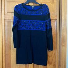 Style & Co. Dresses | Style&Co Sequined Dress! | Color: Black/Blue | Size: S