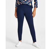 Style & Co Women's Mid-Rise Ponte-Knit Pants With Tummy Control, Created For Macy's - Industrial Blue