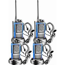 Arcshell Rechargeable Long Range Two-Way Radios With Earpiece 4 Pack Arcshell AR-6 Walkie Talkies Li-Ion Battery And Charger Included