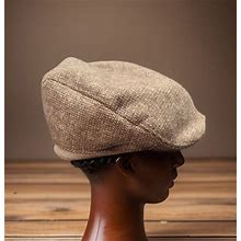 Woolrich Vintage News Boy Cap Hat Wool/Polyester. Leather Under Visor