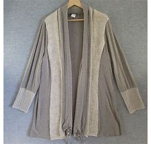 Venus Sweater Womens Xl Gray Cardigan Knit Ties Open Style