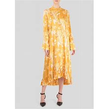 Mother Of Pearl Dresses | Mother Of Pearl Oleta Marigold Tulip Dress | Color: Gold/White | Size: 8