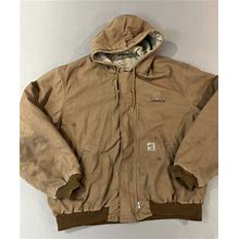Carhartt Frj237 Men's Hoodie Jacket, Size Xl - Brown