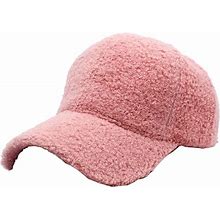 Warm-Winter-Fuzzy-Baseball-Caps-Women-Men-Fluffy-Teddy-Fleece Faux-Lamb-Wool-Basellball-Hat