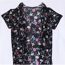 Torrid Dresses | Torrid Sheer Floral Maxi Cover/Dress | Color: Black/Pink | Size: 3X