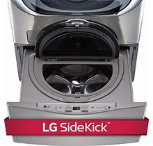 LG 1.0-Cubic Foot Sidekick Pedestal Washer, LG TWIN Wash Compatible In Graphite Steel - WD200CV