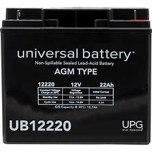 UPG Universal Power Group 12 Volt 22 Ah AGM Sealed Maintenance Free Battery