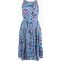 NWT By | Anthropologie Hermia Midi In Blue Floral Motif Dress 14 $168