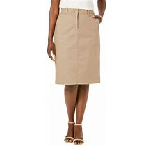 Jessica London Women's Plus Size Chino Skirt