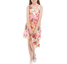 Rare Editions Girls 7-16 Floral Sleeveless Dress With Bag, Coral