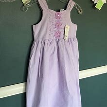 Gymboree Dresses | Gymboree New/Tag Girls Crepe/Crinkle Lilac Dress | Color: Purple/White | Size: 9