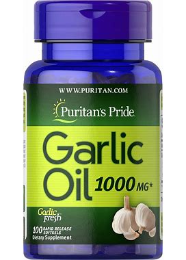 Puritan's Pride Garlic Oil 1000 Mg | 100 Rapid Release Softgels