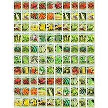 100 Assorted Heirloom Vegetable Seeds 100% Non-GMO (100, Deluxe Assorted Vegetable Seeds)