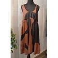 Anthropologie Brown And Black Babydoll Dress Size 4