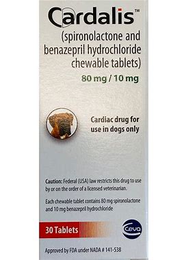 Cardalis Chewable Tablets For Dogs, 80 Mg/10 Mg, 30 Tablets
