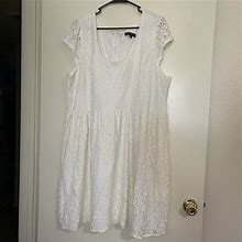 White/Ivory Lace Dress | Color: White | Size: 3X