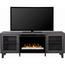 65" Dimplex Dean Media Console Electric Fireplace With Glass Ember Bed By Portablefireplace.Com
