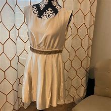 Forever 21 Dresses | Beaded Dress | Color: Cream/Pink | Size: L