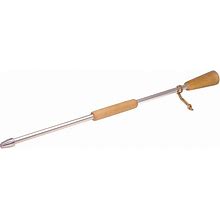 REDECKER Aluminum Bouffadou-Flame Blower With Oiled Beechwood Handle, 23-5/8-Inches, Leather Strap For Easy Hanging And Storage
