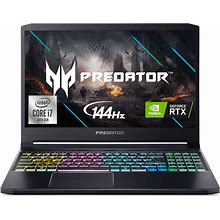 Acer Predator Triton 300 Gaming Laptop, Intel I7-10750H, NVIDIA Geforce RTX 2060, 15.6" Full HD IPS 144Hz 3Ms IPS Display, 16GB Dual-Channel DDR4,
